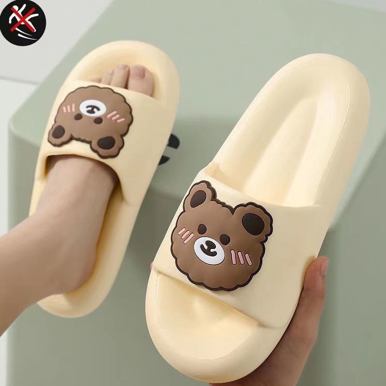 KODE F9Y Lazy Bear Sendal Bear Sandal Jelly BearSandal Slip On BearSendal Jelly WanitaSandal Karet D