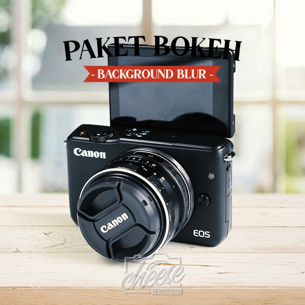 MIRRORLESS CANON M10 LENSA FIX PAKET BOKEH BACKGROUND BLUR SIAP PAKAI