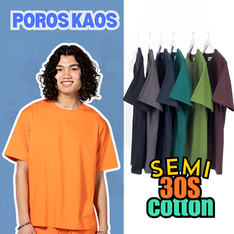 PROMO Baju Lengan Pendek Kaos Polos Pria Wanita DEWASA LENGAN PENDEK WARNA WARNI LOKAL