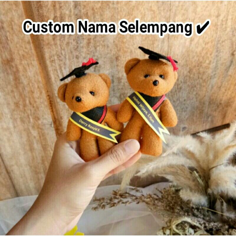 BONEKA WISUDA CUSTOM NAMA SELEMPANG