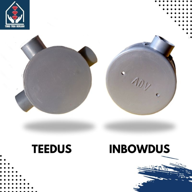 IB INBOW DUS / TEE DUS DOS SAMBUNGAN KABEL SAKLAR FITTING 5/8