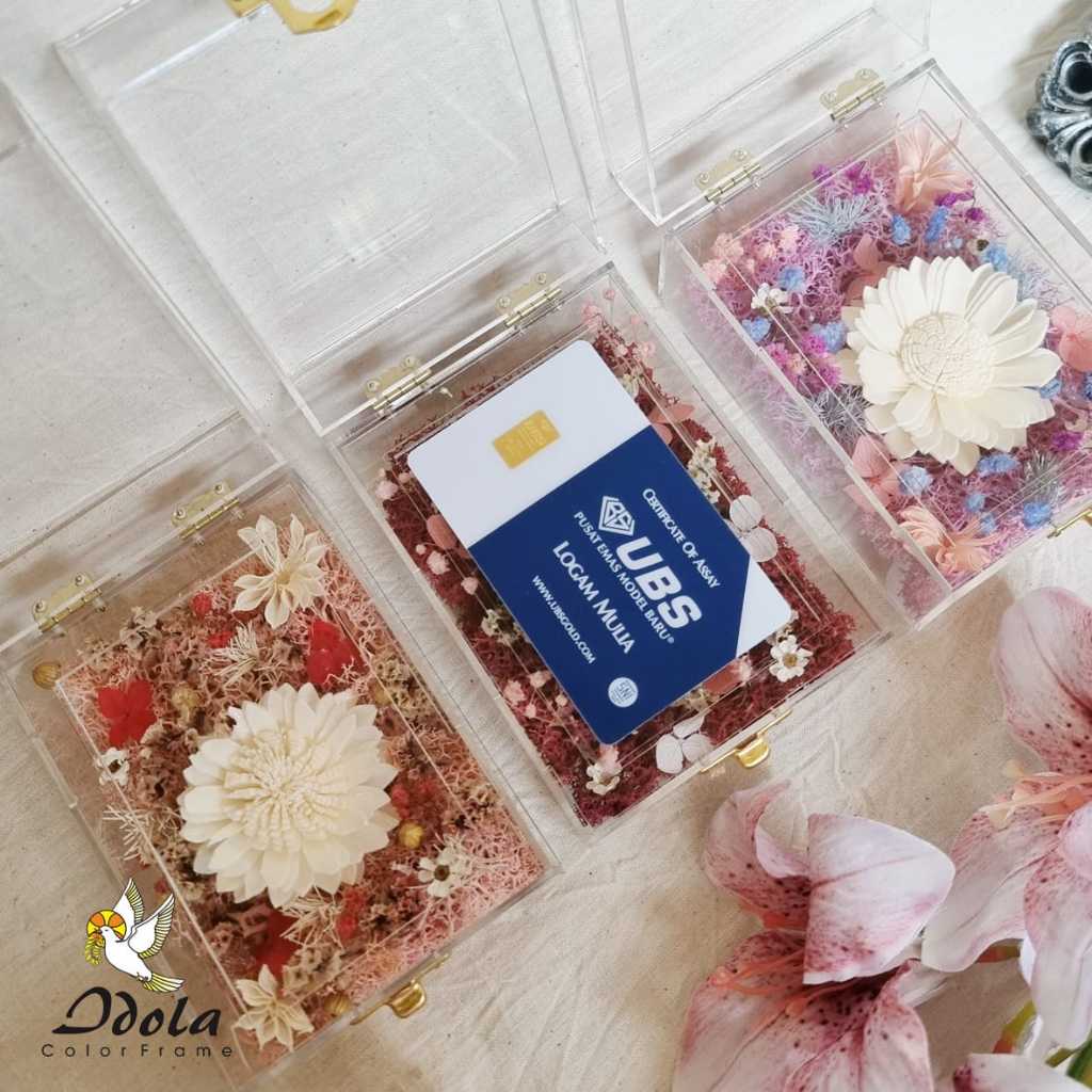 IDOLA FRAME - AKRILIK TEMPAT LOGAM MULIA/  BOX AKRILIK/ TEMPAT EMAS/ TEMPAT PERHIASAN/ TEMPAT GELANG