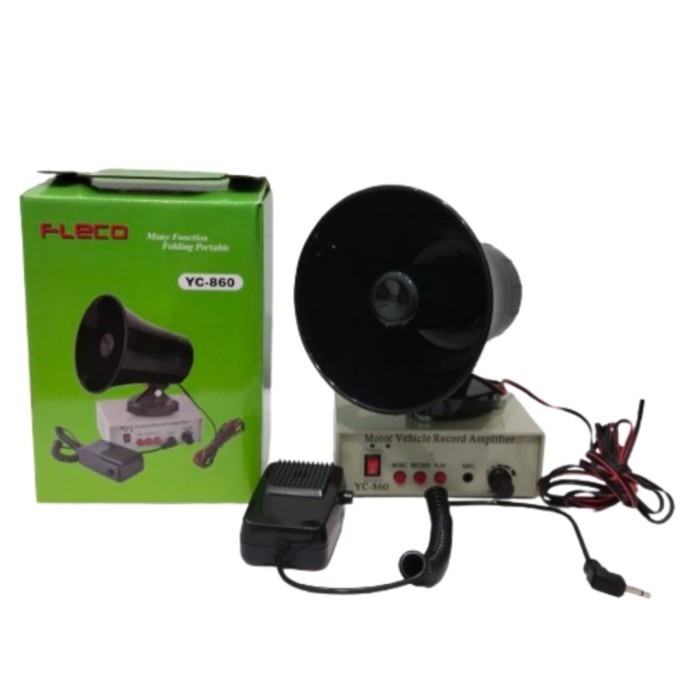 Toa Megaphone  Pengeras Suara FLECO YC-860 Toa Pengeras Mic Suara/Record/Play Toa Mini Amplifier Mob