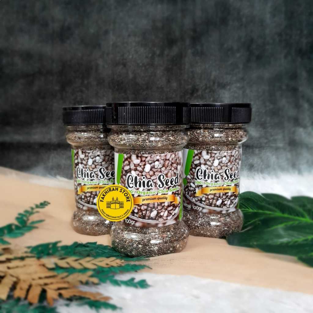 

Chia Seed 100gr PREMIUM QUALITY (Free Sendok Kecil) - Organic Food Chia Seeds