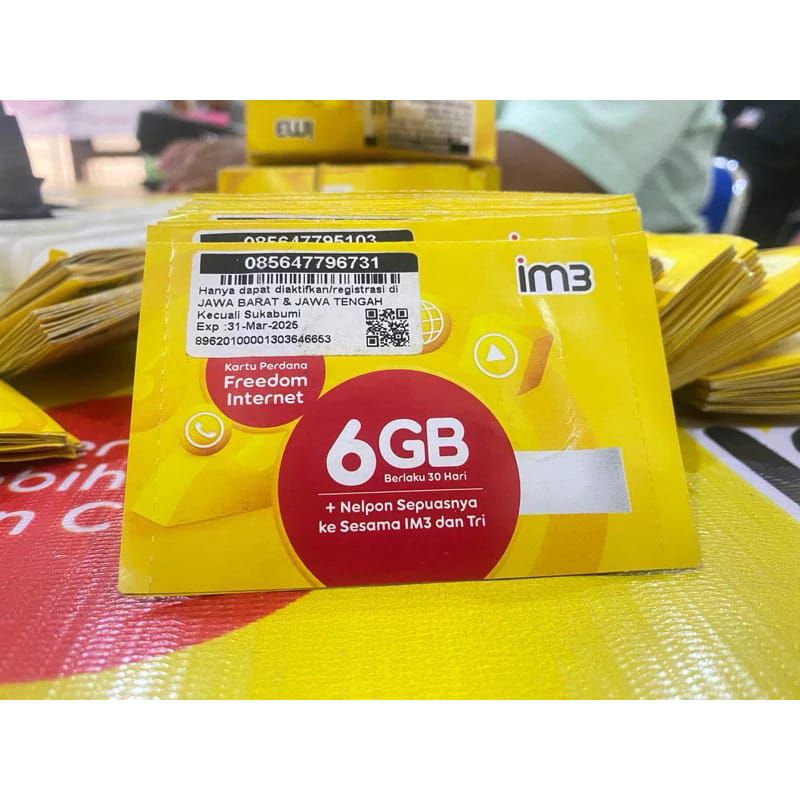 Kartu Perdana Indosat 22GB ( 12GB )  tanpa pembagian waktu