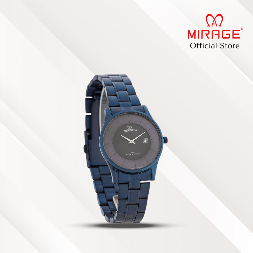 Mirage Jam Tangan Wanita Analog 2 Jarum 8670 L Navy Original Stainless