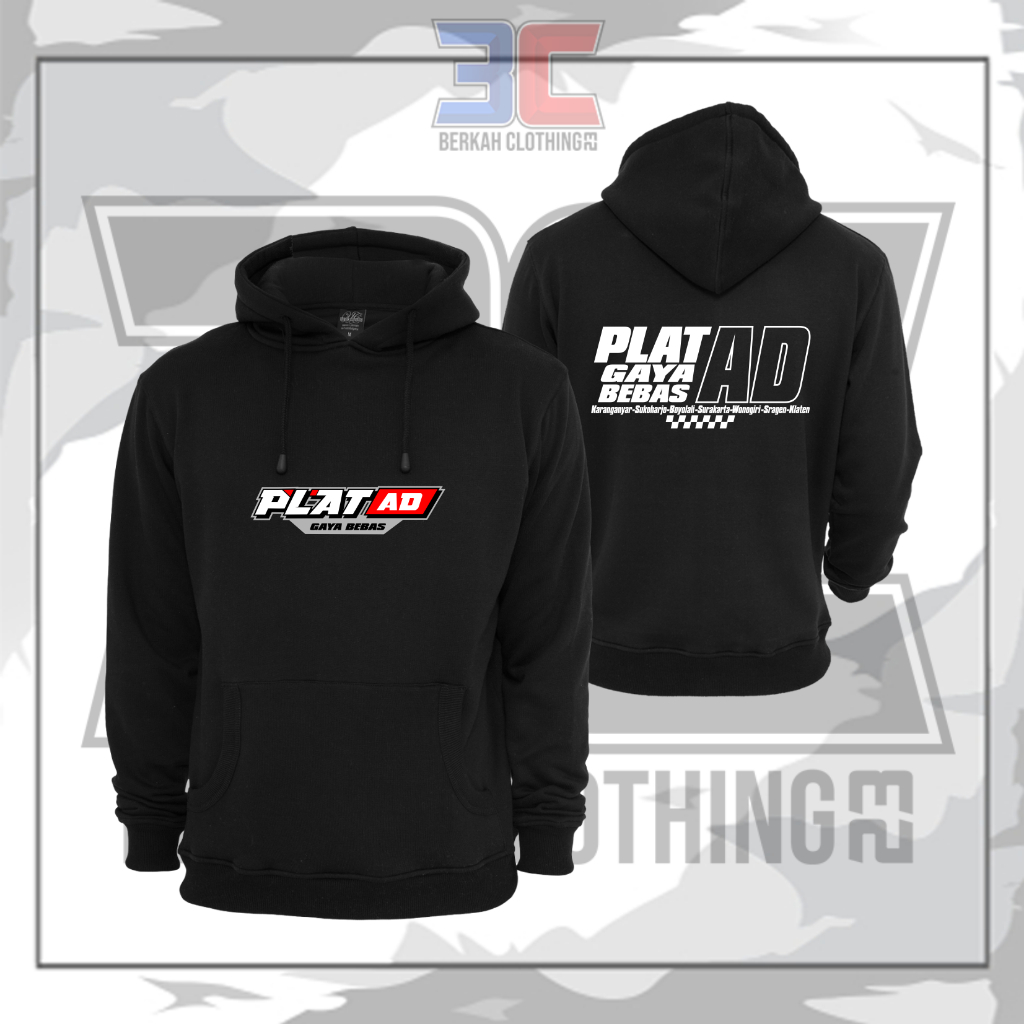 Jaket Hoodie Plat AD Gaya Bebas Karang Anyar-Sukoharjo-Boyolali-Surakarta-Wonogiri-Sragen-Klaten
