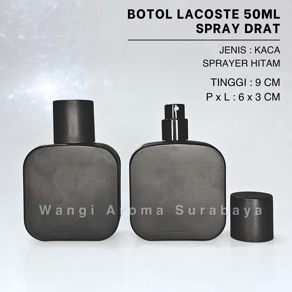 Botol Parfum Lacoste Hitam 30ML Drat - Botol Parfum Lacoste Hitam Semi Press - Botol Parfum 30ML