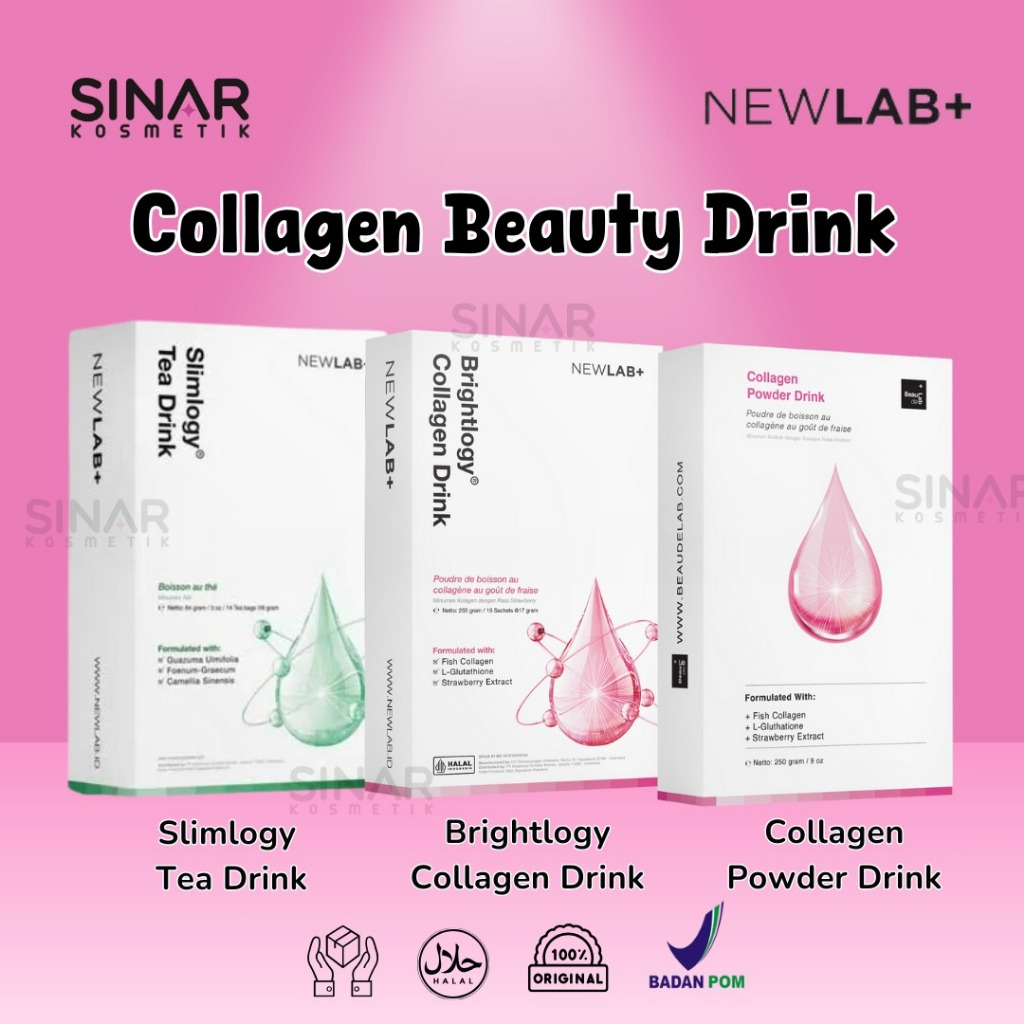 

NewLab+ Brightlogy Glutacoll-5500 -C-Gluta 360 / Max Dosis L-Glutathione dan Tinggi Vitamin C / Minuman Glutathione / Collagen Drink / Minuman Pencerah Kulit | Fitlogy Tea Drink / Teh Diet / Teh Detox / Teh Pelangsing / Slimming Tea | NewLab Fit Logy