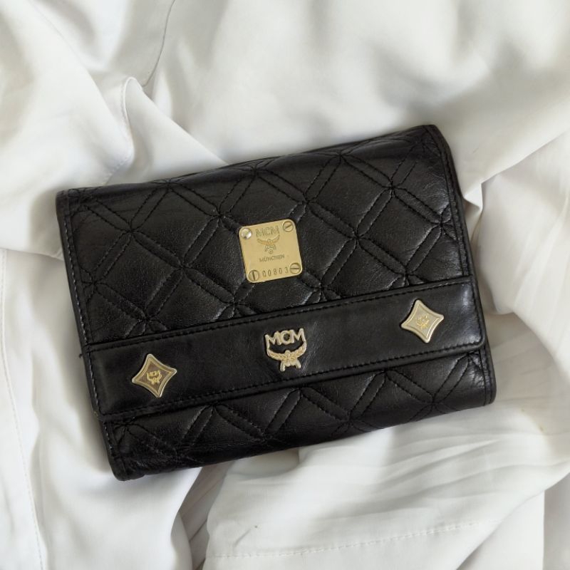 PL Authentic MCM Quilted Medium Wallet - Dompet MCM Munchen