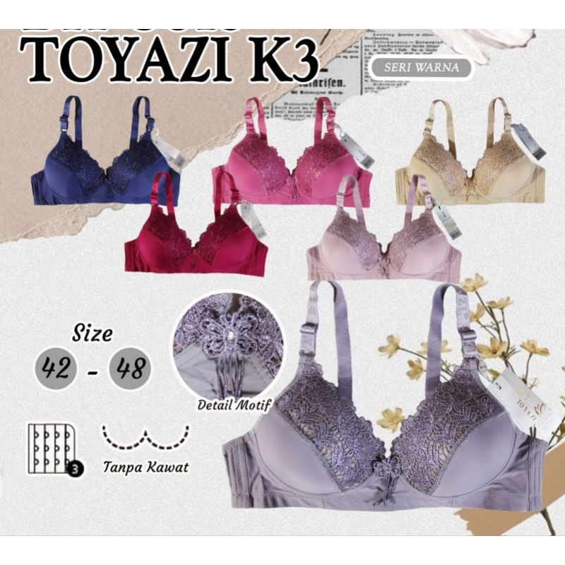 BH Jumbo Wanita Cup besar Bra Big size 42 44 46 48 TOYAZI bh bumil