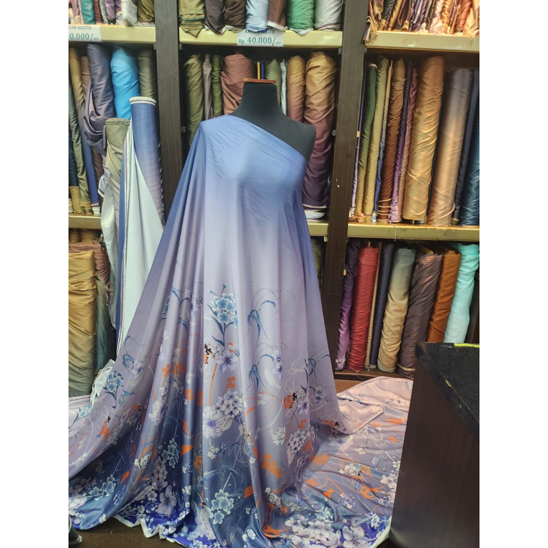 BABY DIOR PRINT/BAHAN KAIN SATIN MOTIF/DIOR SILK PRINT