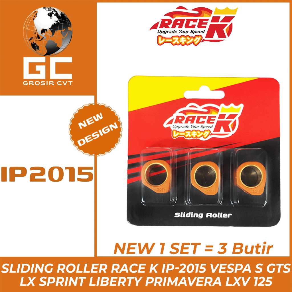 Sliding Roller Racing Vespa IGET S LX 125 cc ZIP 100 Race K IP19 3 Butir