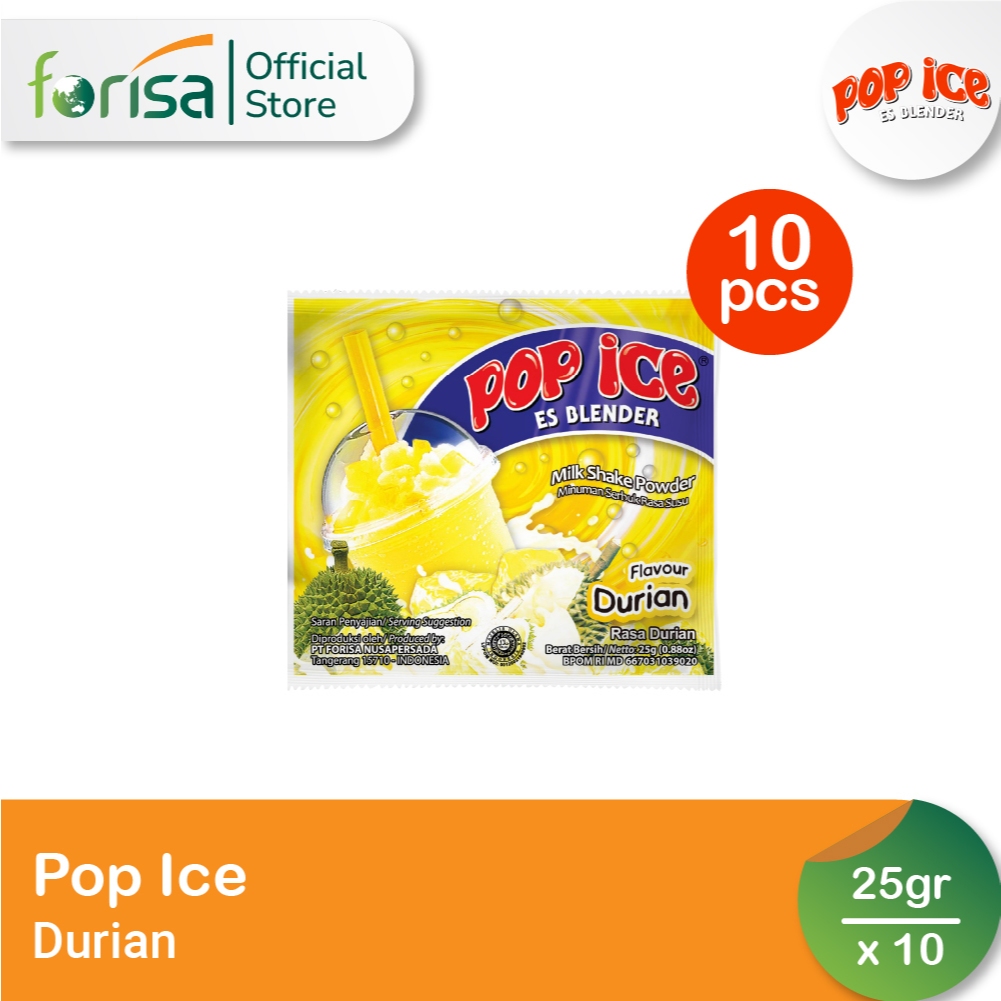 

Pop Ice Milk Shake Powder Durian 25 gr 10 Pcs