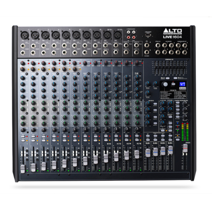 TERLARIS Mixer ALTO LIVE 1608 16 Channel Original For Professional / Mixer 16 Channel AUX 4 + Graphi