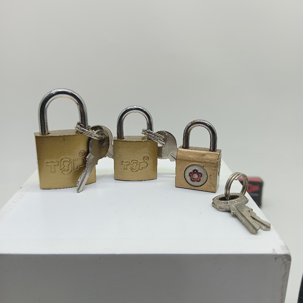 Gembok Kuning TOP BLOSSOM Press | Kunci Pengaman | Gembok Kecil | 25mm 20 mm |