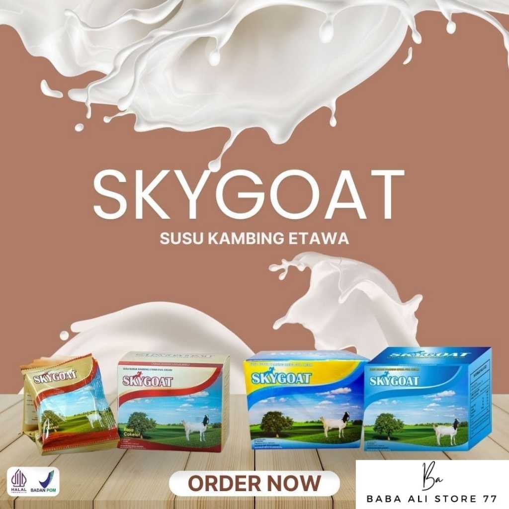 

BabaAli - SKYGOAT Susu Kambing Etawa 200gr isi 10 sachet Cokelat dan Original