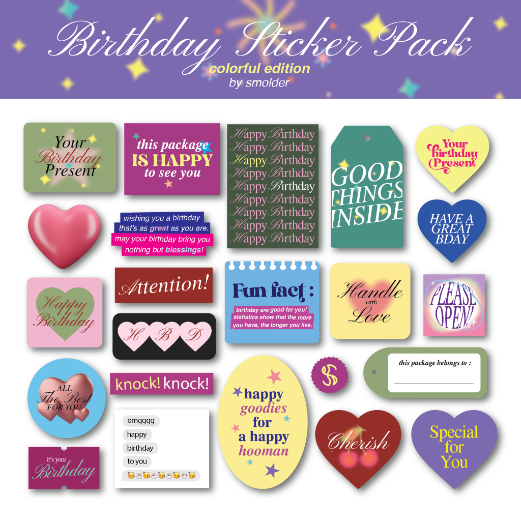 

[READY STOCK] COLORFUL EDITION STICKER PACK BY SMOLDER