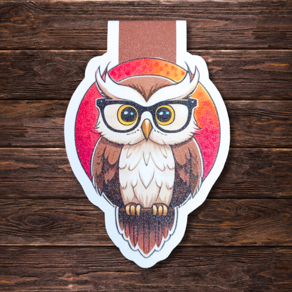 

Pembatas Buku Magnet | Handmade Magnetic Bookmark | Sunset Owl