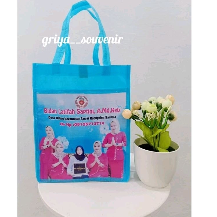 

Tas Bidan/Tas Souvenir Persalinan/Tas Klinik Custom Foto