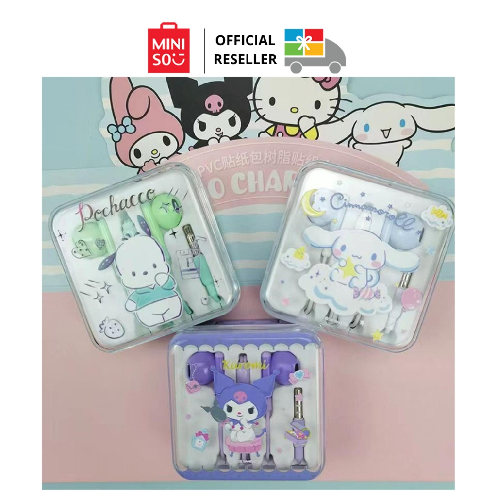 MINISO x SANRIO Earphone Jack  3.5mm & Type-C Earphones Model: W009