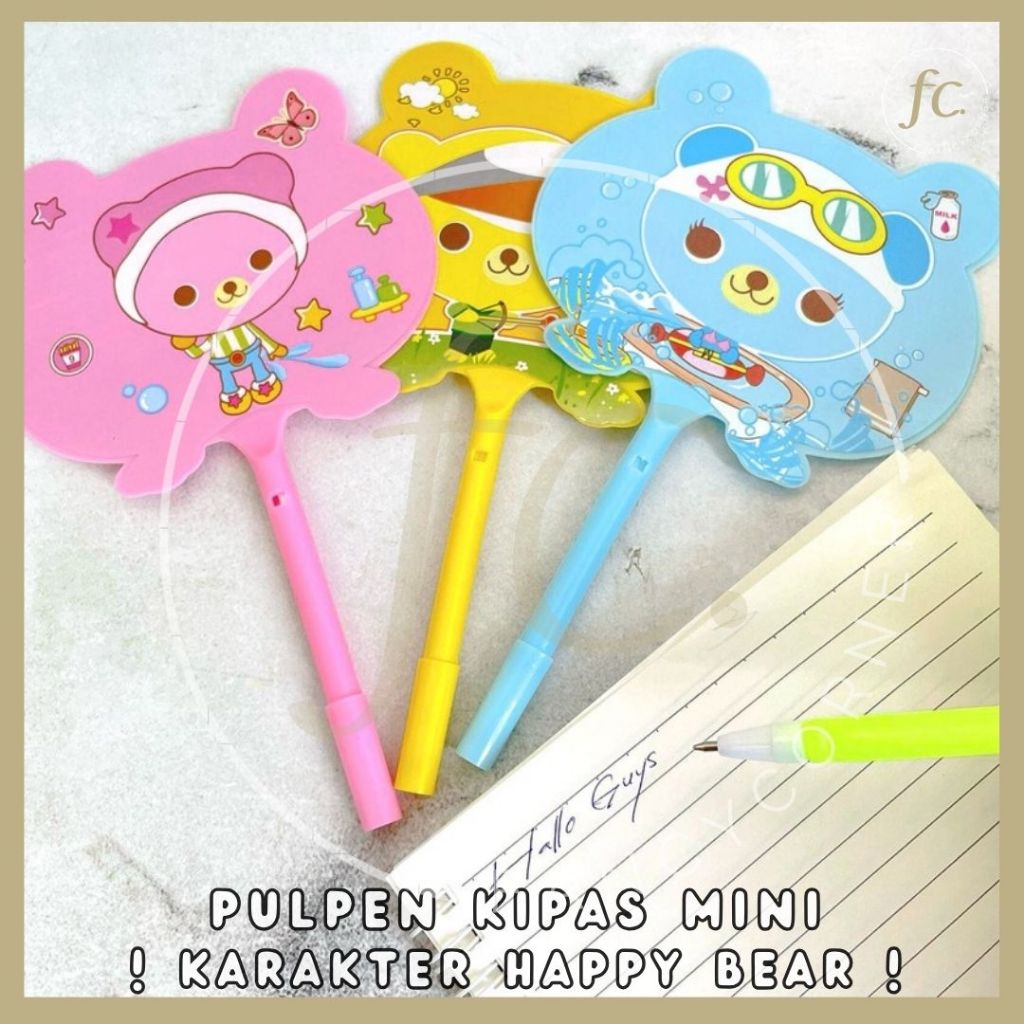 

Pen / Pulpen Gel Tinta Biru Kipas Motif Kostum Hewan Binatang Mini Animal Cute Happy Bear Beruang Costume PGK-1236 Fancy Stationery Gift Alat Tulis Lucu Harga Grosir Ready COD