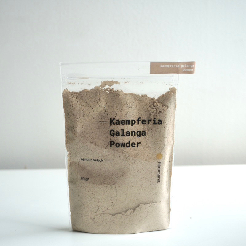 

herbmarkt — bubuk kencur bumbu masakan dried herbs rempah kering ecer pouch kaemferia galanga powder