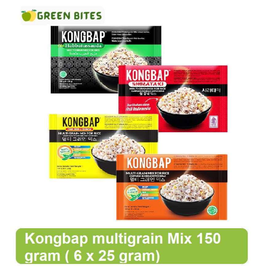 

KONGBAP MULTI GRAIN MIX KARBOHIDRAT SEHAT ISI 6 SACHET @25GR