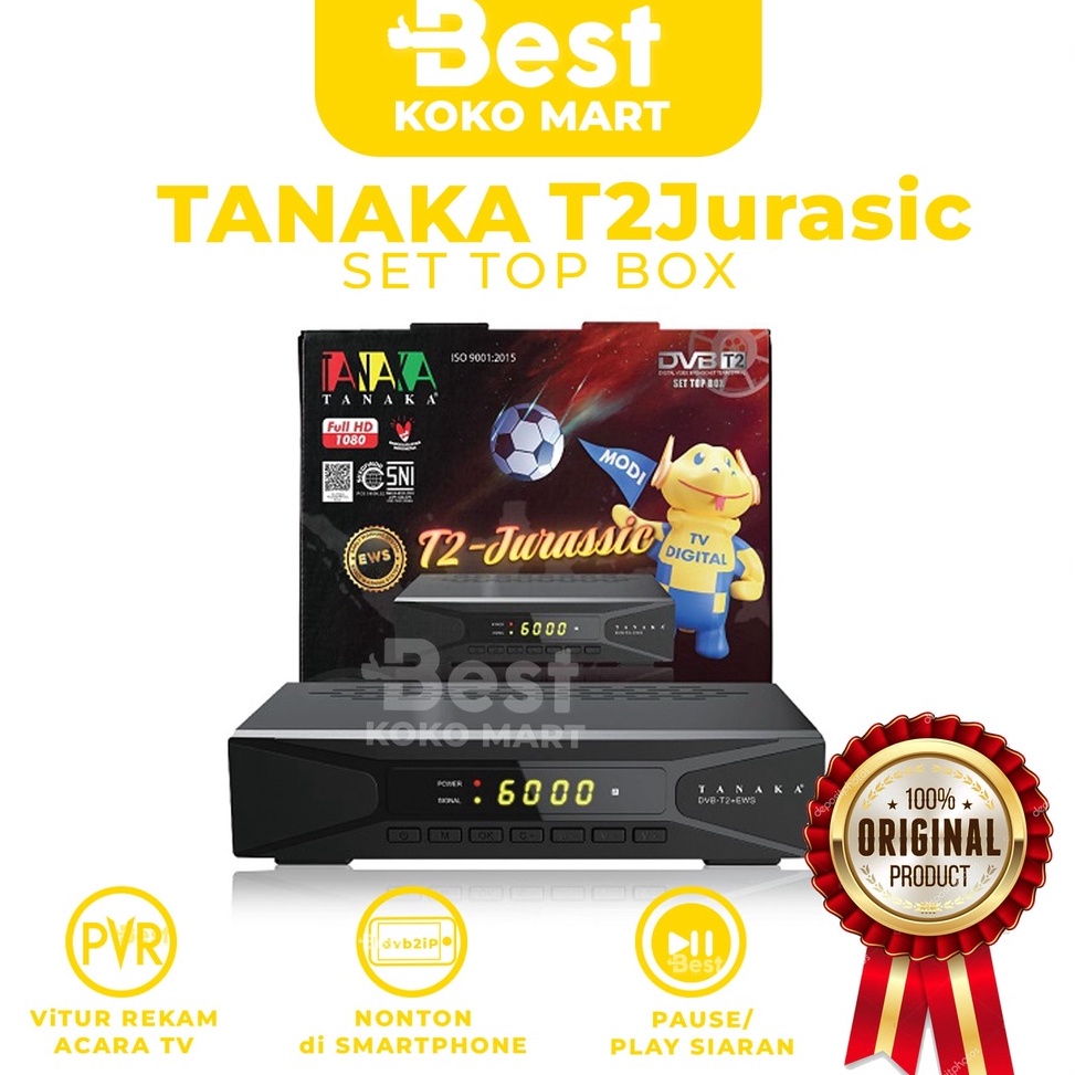 KODE P2C STB Digital DVB T2 Tanaka Type T2 JurassicSet Top Box