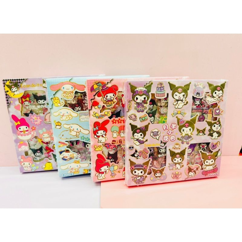 

STICKER SANRIO 1 BOX ISI 100 / STICKER MOMO BOX ISI 100 / STIKER KUROMI / STIKER SANRIO