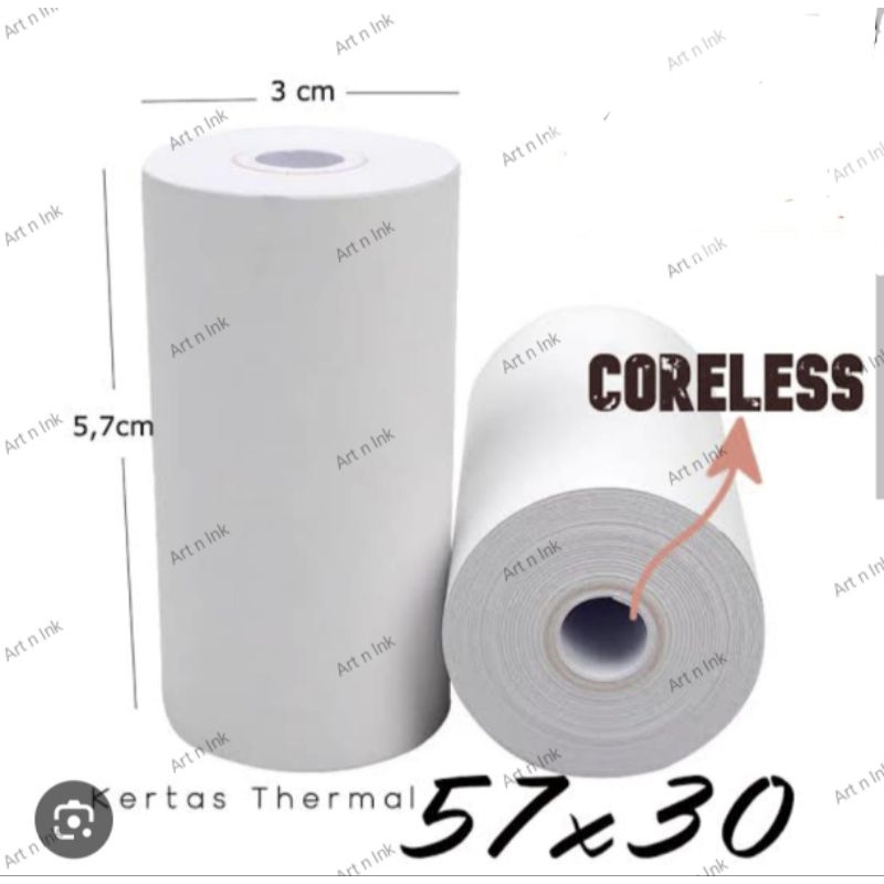 

Kertas thermal kasir edc bluetooth ukuran 57 x 30