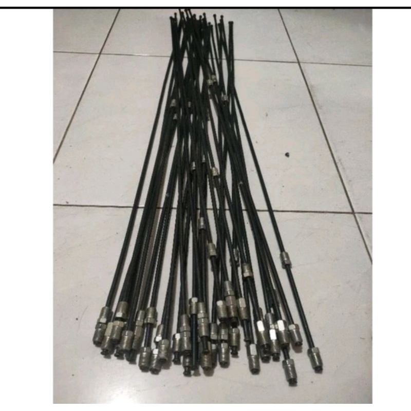 PIPA SELANG REM BESI NEPEL 10. PANJANG 60 CM DAN 75 CM