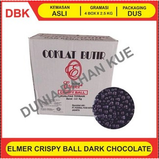 

ELMER CRISPY BALL 2.5 KG DARK CHOCOLATE - 1 DUS 4 BOX