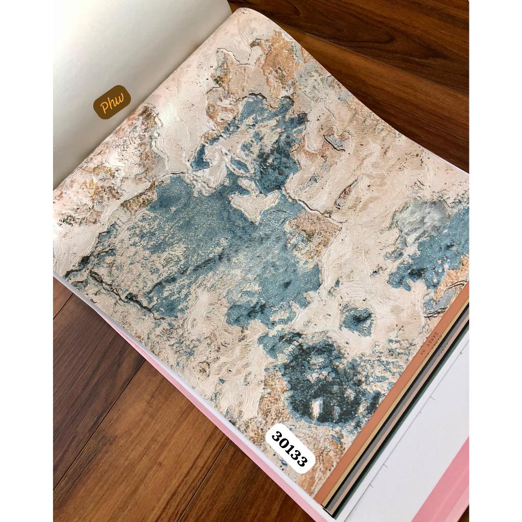 Wallpaper Dinding Marmer Granit Marble Abstrak Putih Silver Carey