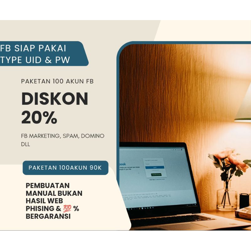 100 PAKET AKUN FB FRESH SIAP PAKAI