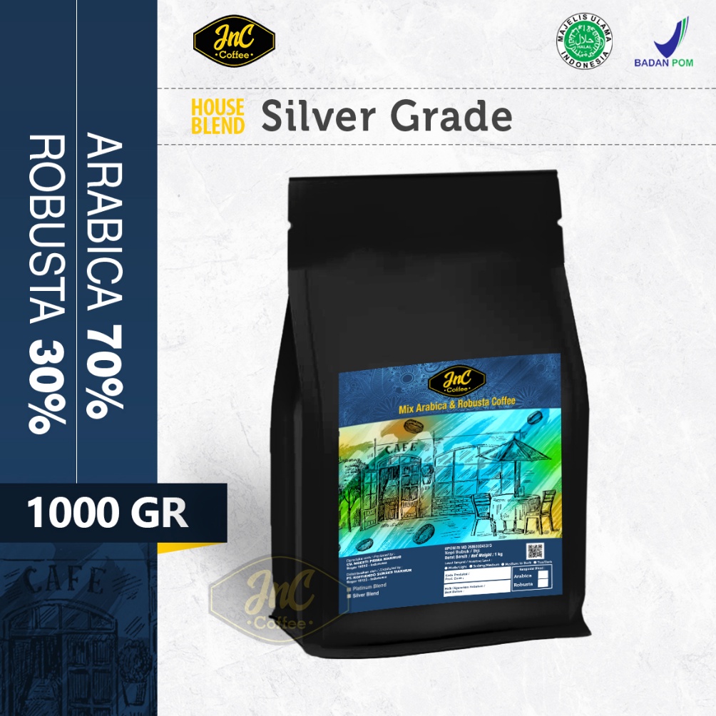 

KODE PRODUK J66E4855 JnC Silver House Blend 1 KG 7 Arabica 3 Robusta For Kopi Susu Espresso