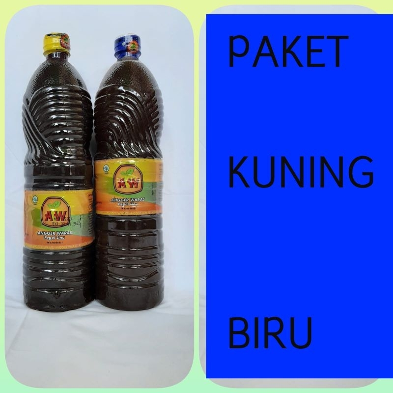 

ANGGER WARAS JAMU HERBAL TUTUP KUNING & BIRU 1.5L/1500ML EXP 22-04-2025