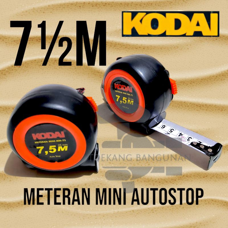 7½M Kodai Meteran Mini Autostop / Meteran Rol Kodai 7,5 meter