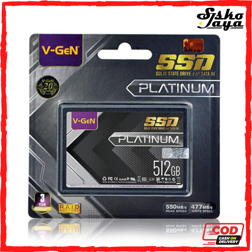 SSD VGEN 512GB - V-GEN PLATINUM SSD 512GB SATA III
