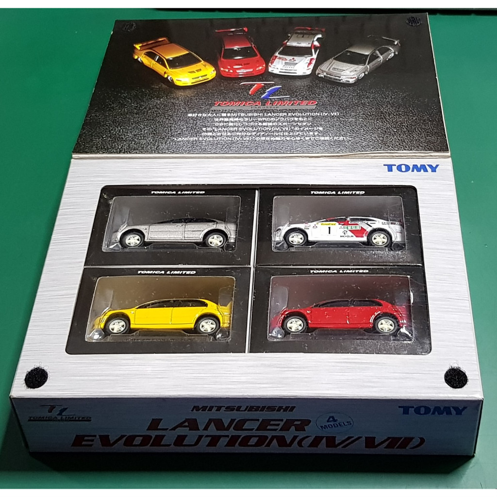 Tomica Mitsubishi lancer evolution IV VII 4 models tomica evo set