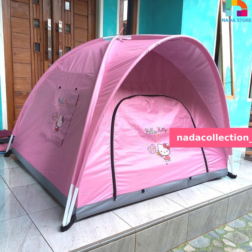 ART O96V Koleksi Tenda Anak Lucu Sanrio  Hello Kitty Warna Pink  ungu dengan 3 Pilihan Ukuran 1cm x 