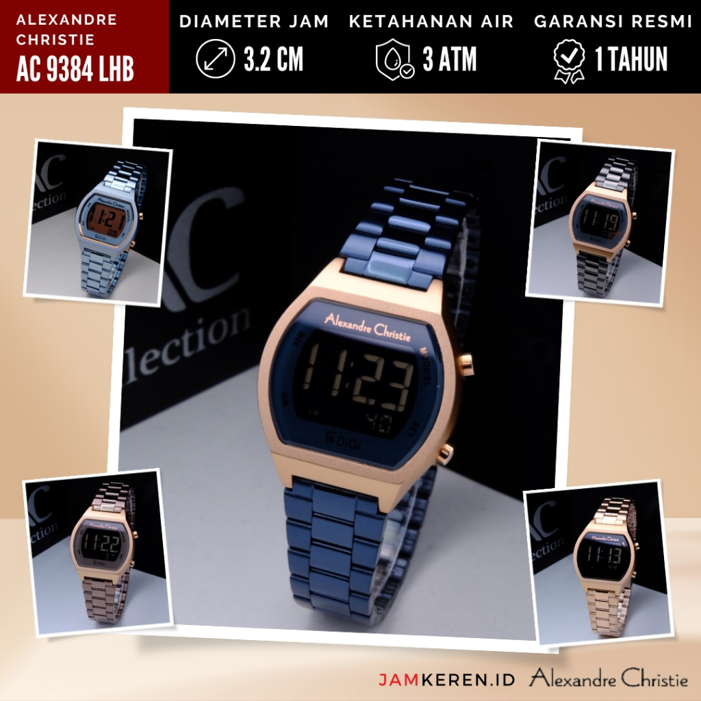 Alexandre Christie - Jam Tangan Wanita - Jam Wanita Elegan Mewah - AC 9384 LH Original Garansi Resmi