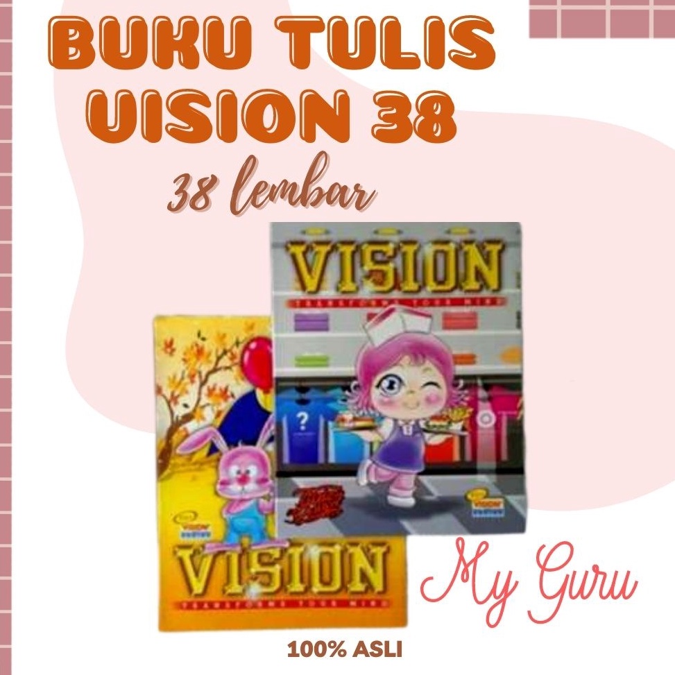

PAK BUKU TULIS VISION 38 LEMBAR ART B8C7