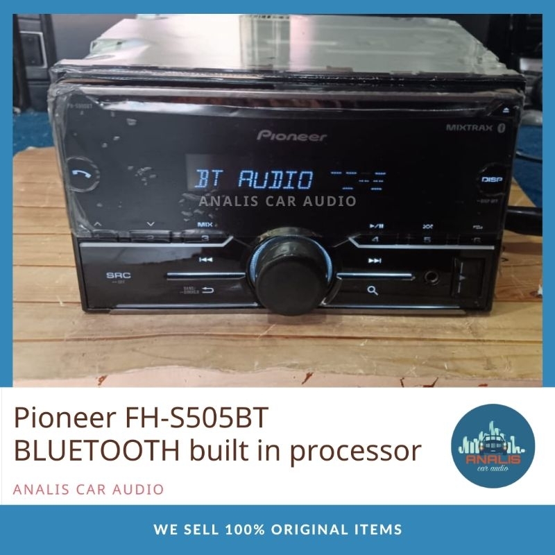 Head Unit Double Din PIONEER FH-S505BT Original BLUETOOTH Built in Processor