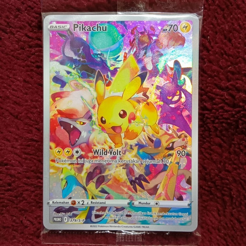 Pikachu Promo Vstar Semesta Sealed 379/S-P - Pokemon TCG Indonesia foil holo