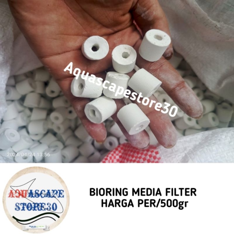 500gr bioring bio ring media filter aquarium / bioring media filter / bio ring media filter