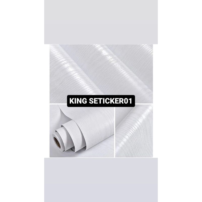 Seticker kayu putih pelapis funiture dinding/meja/kulkas/lemari/dll
