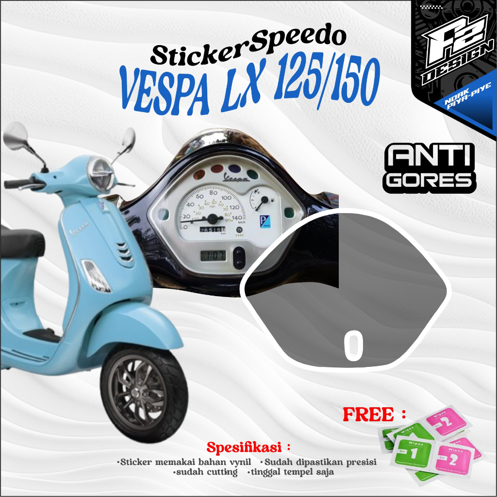 STIKER CUTTING PELINDUNG SPIDOMETER VESPA LX, ANTI GORES SPEEDOMETER VESPA LX