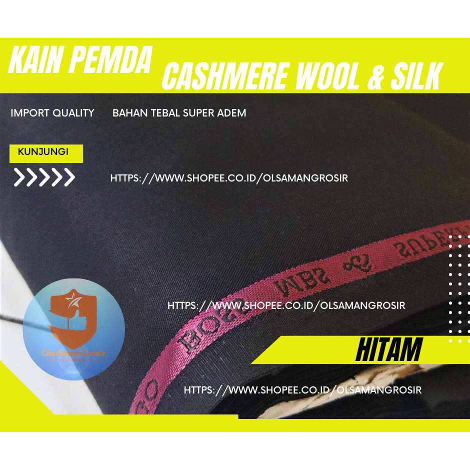 BAHAN KAIN JAS HITAM JETBLACK / DASAR SUPERJETBLACK / KAIN JAS PREMIUM/KAIN JAS PERMETER/KAIN CELANA
