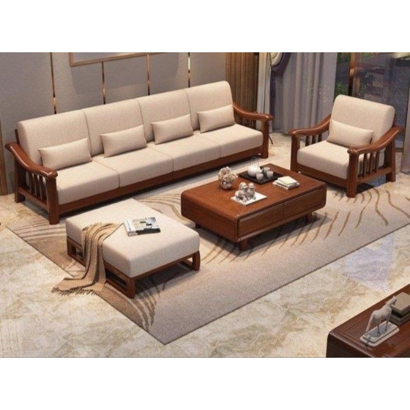 set sofa tamu jati minimalis modern